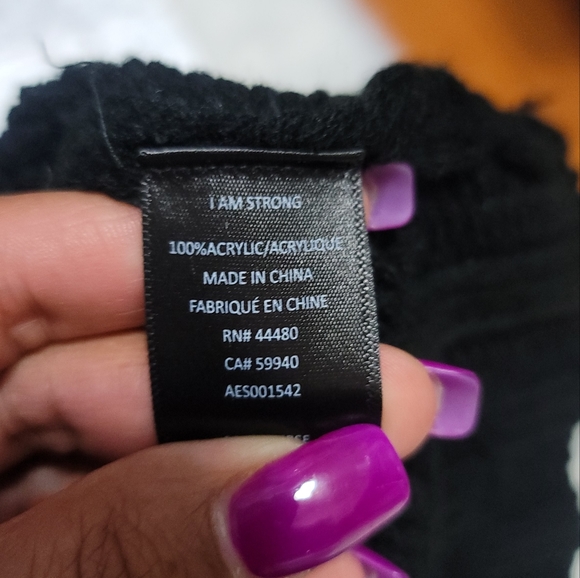 AFRM Boston Black Chunky Cable High Low Sweater - Picture 7 of 7